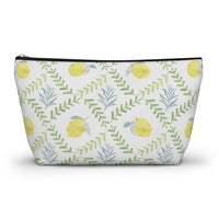 Lemon Tile Accessory Pouch w T-bottom in Green
